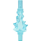 LEGO Bleu Clair Transparent Flames avec Barre sur Both Ends