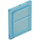 LEGO Transparent Light Blue Glass for Train Door with Lip on All Sides (35157)