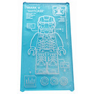 LEGO Transparent Light Blue Glass for Window 1 x 4 x 6 with 'MARK V SUITCASE' Sticker (6202)