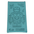 LEGO Transparent Light Blue Glass for Window 1 x 4 x 6 with 'MARK XXV STRIKER' Sticker (6202)