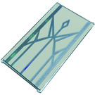 LEGO Transparant Lichtblauw Glas for Venster 1 x 4 x 6 met Stained Glas met Diamant Sticker (6202)