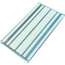 LEGO Transparant Lichtblauw Glas for Venster 1 x 4 x 6 met Strepen Sticker (6202)