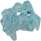 LEGO Transparent Light Blue Glitter Spiky Short Hair (49585)