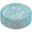 LEGO Transparent Light Blue Glitter Tile 1 x 1 Round (35381 / 98138)