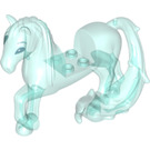 LEGO Transparant Lichtblauw Paard met Blauw Ogen (59107 / 92108)