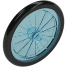 LEGO Transparent Light Blue Minifigure Bicycle Wheel without Removable Tyre (28578 / 92851)