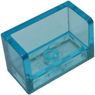 LEGO Transparentes Hellblau Paneel 1 x 2 x 1 mit geschlossen Ecken (23969 / 35391)