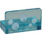 LEGO Bleu clair transparent Panneau 1 x 2 x 1 avec blanc Bubbles Autocollant avec coins arrondis (4865)
