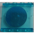 LEGO Transparentes Hellblau Panel 1 x 4 x 3 mit Runden mirror inside Aufkleber ohne seitliche Stützen, hohle Bolzen (4215)