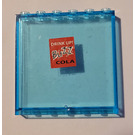 LEGO Transparentes Hellblau Panel 1 x 6 x 5 mit Poster mit ‘DRINK Oben! BUZZ COLA' Aufkleber (59349)