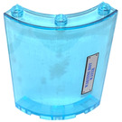 LEGO Transparent Light Blue Panel 4 x 4 x 6 Curved with Warning Hot Water Sticker (30562)