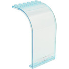 LEGO Transparent Light Blue Panel 6 x 6 x 9 Curved with 'Domestic' Sticker (2572)