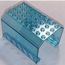 LEGO Transparant Lichtblauw Paneel 6 x 8 x 4 Fuselage met Wit Diagonal Strepen Sticker (42604)