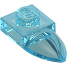 LEGO Transparent Light Blue Plate 1 x 1 with Tooth (35162 / 49668)