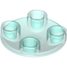 LEGO Transparent Light Blue Plate 2 x 2 Round with Rounded Bottom (2654 / 28558)