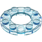 LEGO Transparent Light Blue Plate 4 x 4 Round with Cutout (11833 / 28620)