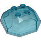 LEGO Bleu clair transparent Osciller 4 x 4 x 1.3 Haut (30293 / 42284)