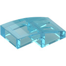 LEGO Bleu Clair Transparent Pente 1 x 2 Incurvé (3593 / 11477)