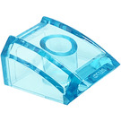 LEGO Transparente celeste Con pendiente 1 x 2 x 2 Curvo (30602 / 47904)