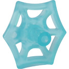LEGO Transparent Light Blue Spider Web Small with two Bars