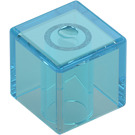 LEGO Transparent Light Blue Square Minifigure Head (19729 / 25194)