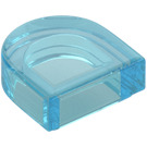 LEGO Transparent Light Blue Tile 1 x 1 Half Oval (24246 / 35399)