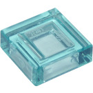 LEGO Transparente celeste Plana 1 x 1 con ranura (3070 / 30039)