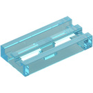 LEGO Transparentes Hellblau Fliese 1 x 2 Gitter (mit Unterrohr) (2412 / 30244)