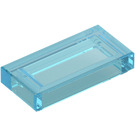 LEGO Transparentes Hellblau Fliese 1 x 2 mit Nut (3069 / 30070)