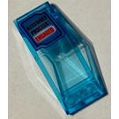LEGO Transparent Light Blue Windscreen 2 x 5 x 1.3 with 'ASSEMBLY PROCESS: ENGAGED' Sticker (6070)