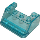 LEGO Transparant Lichtblauw Voorruit 3 x 4 x 1 & 1/3 met 6 Studs Aan Top