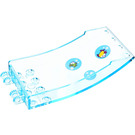 LEGO Transparent Light Blue Windscreen 4 x 8 x 2 Curved Hinge with Fish Sticker (46413)