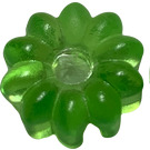 LEGO Transparent Light Bright Green Clikits 2 x 2 Flower with 10 Petals with Hole (45458 / 46283)