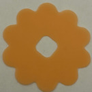 LEGO Transparentes Hellorange Clikits Gummi Blume 4 x 4 mit 10 Blütenblätter