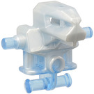 LEGO Transparant Middelblauw Bad Robot met Marbled Pearl Light Grijs (53988 / 55315)