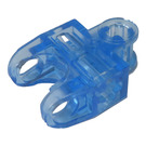 LEGO Transparent Medium Blue Ball Connector with Perpendicular Axleholes and Vents and Side Slots (32174)