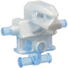 LEGO Transparentes Mittelblau Exo-Force Roboter Torso mit Kopf mit Marmoriert Pearl Licht Grau (53988 / 55315)