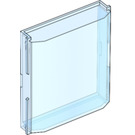 LEGO Transparent Medium Blue Panel 2 x 8 x 8 with Vertical Ridges (30650)