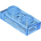 LEGO Transparent Medium Blue Plate 1 x 2 (3023 / 28653)