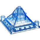 LEGO Transparent Medium Blue Roof 6 x 6 x 3 with Corner Posts (30614 / 41630)