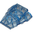 LEGO Transparant Middelblauw Wig 4 x 4 met Jagged Angles (28625 / 64867)