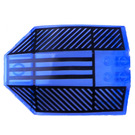 LEGO Transparentes Mittelblau Windschutzscheibe 6 x 8 x 2 Gebogen mit Schwarz Lines (41751)