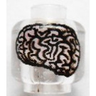 LEGO Transparent Minifigure Head with Brain Pattern (Safety Stud) (3626)