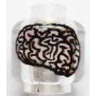 LEGO Transparent Minifigure Head with Brain Pattern (Safety Stud) (3626 / 43185)