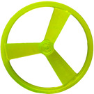LEGO Transparent Neon Green Bionicle Disk with Triangular Cutouts