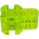 LEGO Transparent Neon Green Block Connector with Modular End (32137)