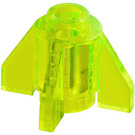 LEGO Transparant neon groen Steen 1 x 1 Rond met Fins (4588 / 52394)