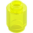 LEGO Transparent Neon Green Brick 1 x 1 Round with Open Stud (3062 / 35390)