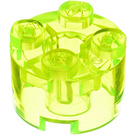 LEGO Verde neon trasparente Mattoncino 2 x 2 Rotondo (3941 / 6143)