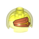 LEGO Transparentes Neongrün Backstein 2 x 2 Runden mit Dome oben mit Stapler im Jello (Hohlbolzen, Achshalter) (18841 / 100216)